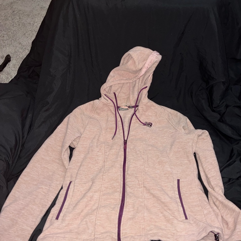 New Balance Women's Light Pink Zip-Up Hoodie
